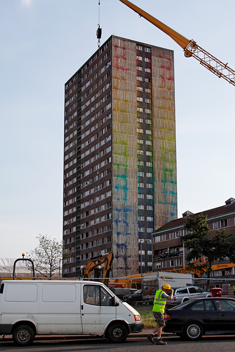 Rainbow block, from behind Rainbow block, from behind